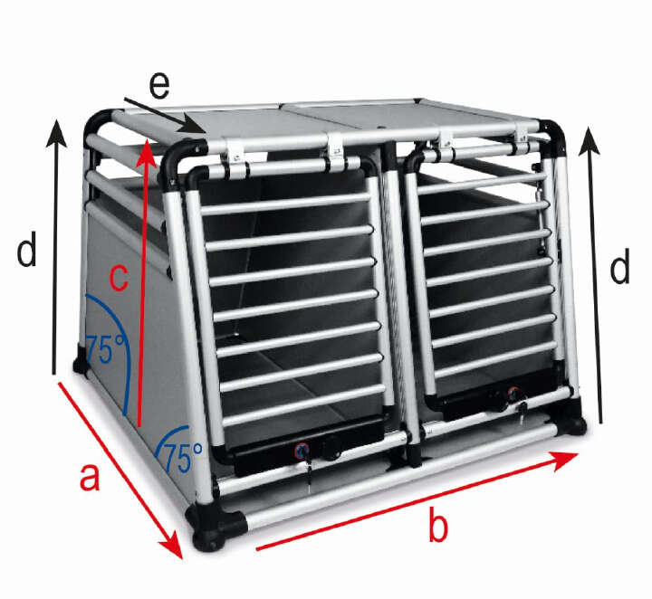 Nobby Aluminium-Autotransportbox doppelt ROUND CORNER